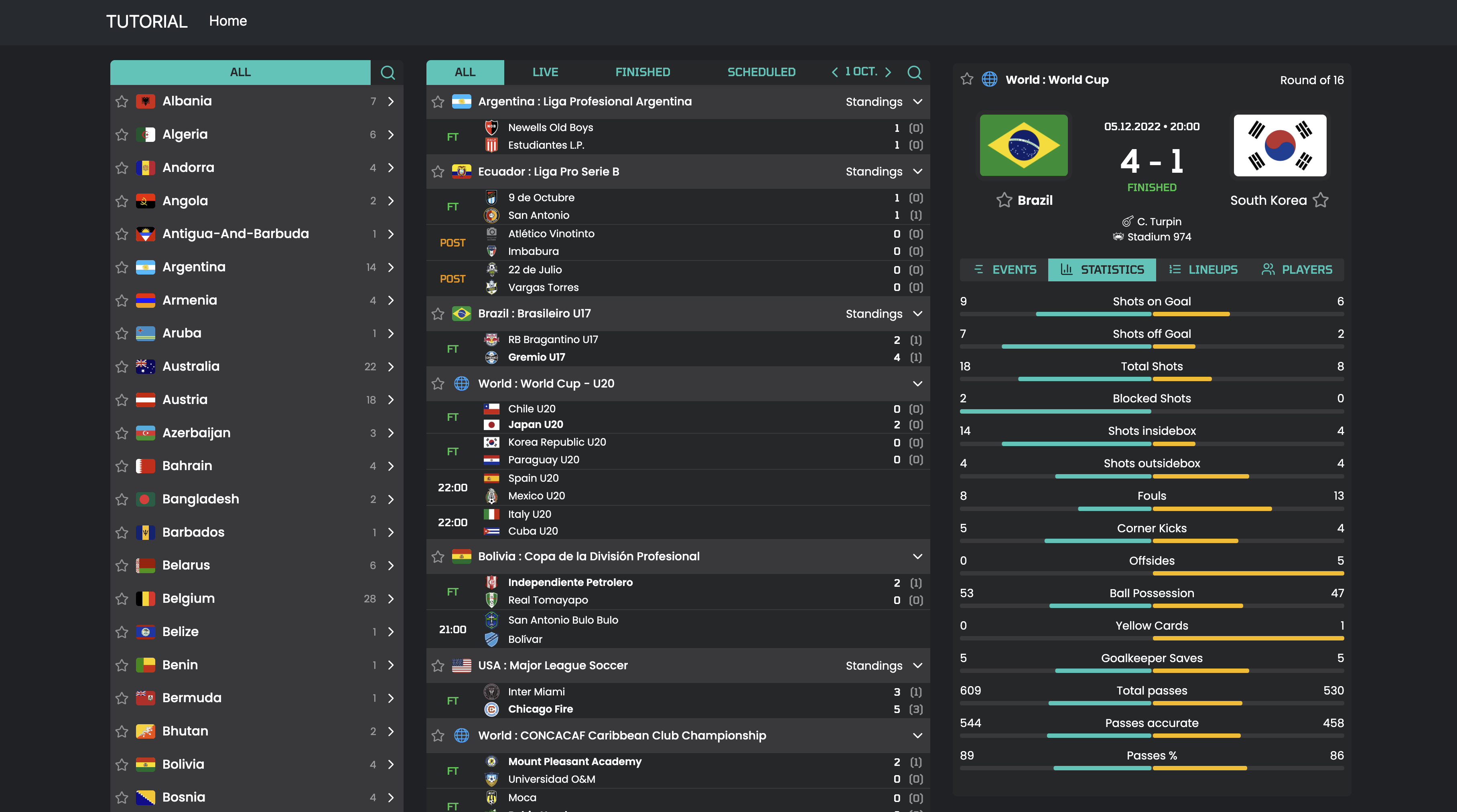 How to create a sports website in just a few minutes using widgets